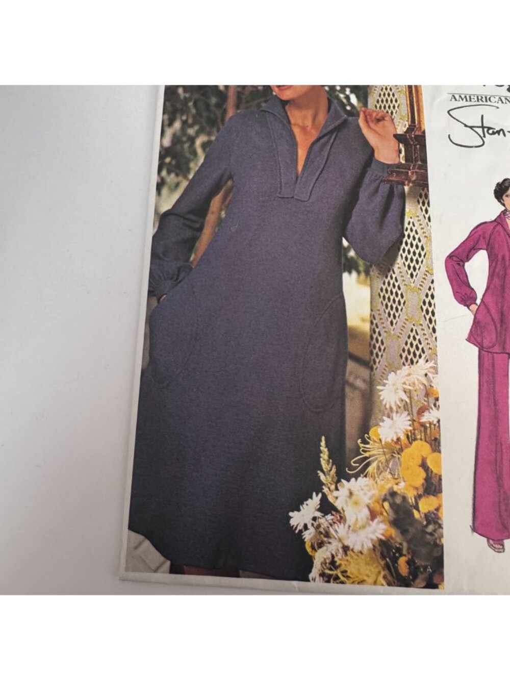 Vogue Sewing Pattern 1168 Dress Tunic Top Pants 1970s Stan Herman Size 14 Uncut - Picture 2 of 12